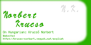 norbert krucso business card